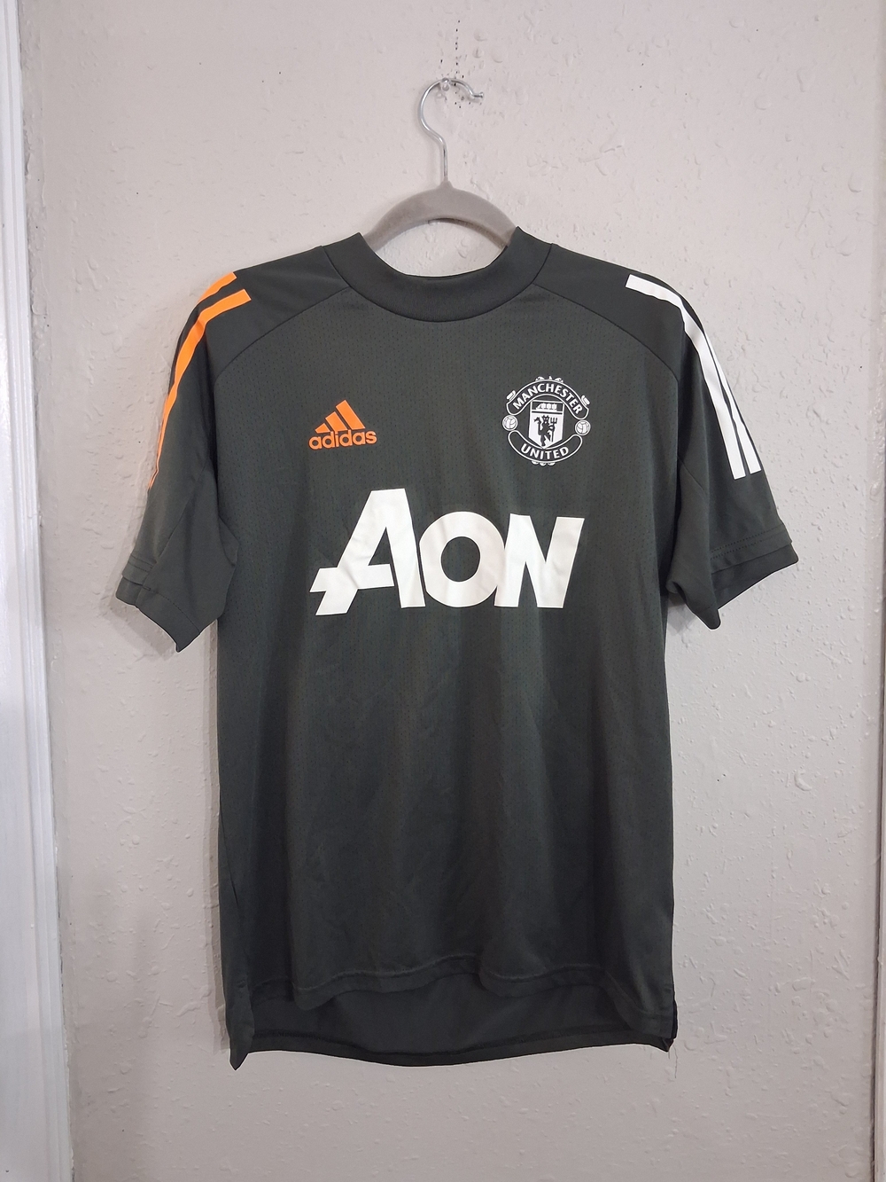 Adidas youth Manchester united football soccer tee athletic jersey 14
